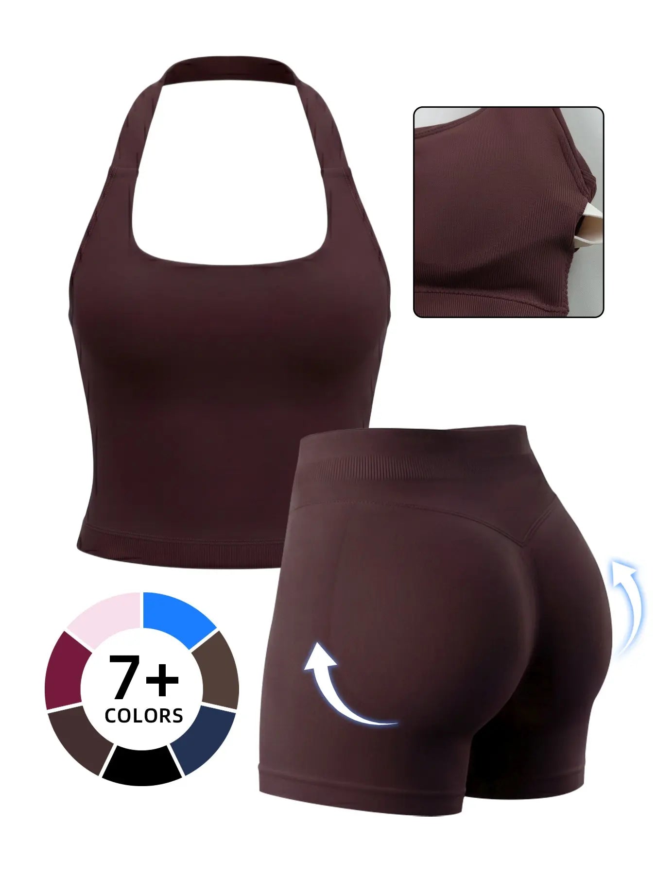 High-Waisted Backless Yoga Set, Quick-Dry Fitness Wear, Enhances Butt Lift, Ideal for Workout & Exercise, Comfortable & Stylish Design