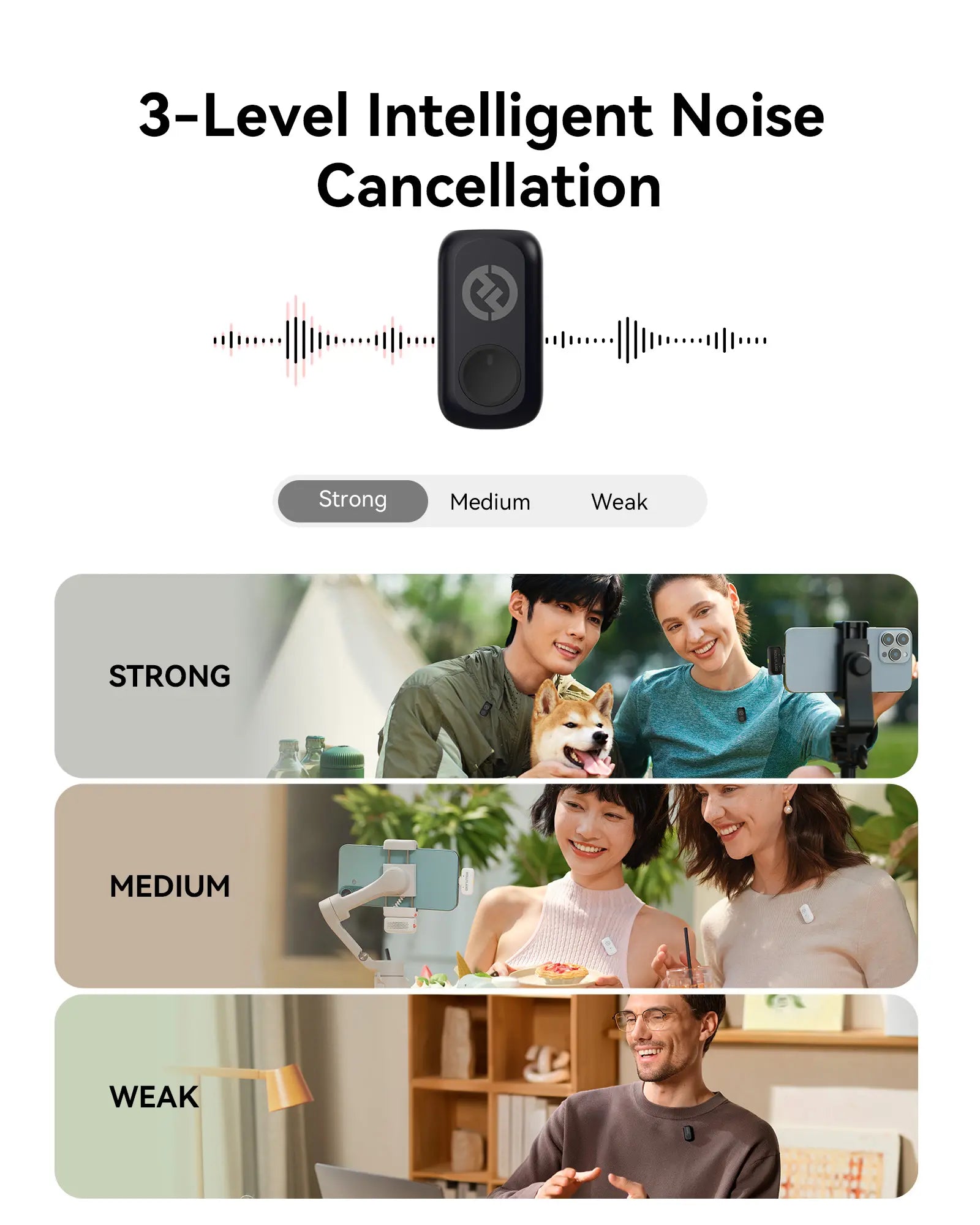 Deals for You Days！Hollyland Wireless Microphone LARK A1 USB-C for Iphone & Android 45Khz/24Bit, Magnetic Mini Mic for Podcast, Vlogging