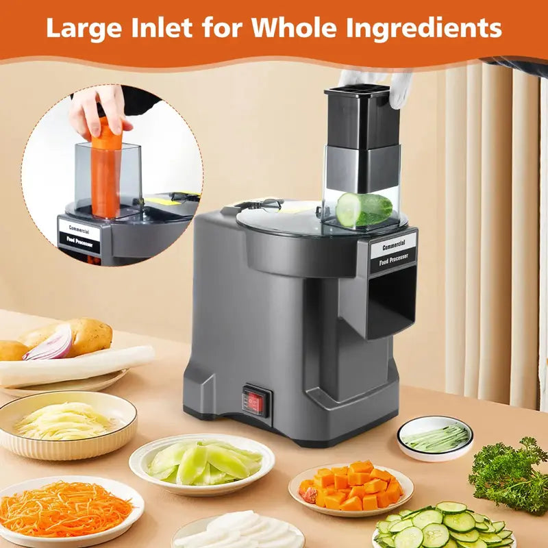 Effortless Meal Prep with the ULRICA 4-In-1 Electric Vegetable Cutter & Dicer – Your Ultimate Kitchen Companion for Quick and Easy Salad, French Fries, and Vegetable Slicing!