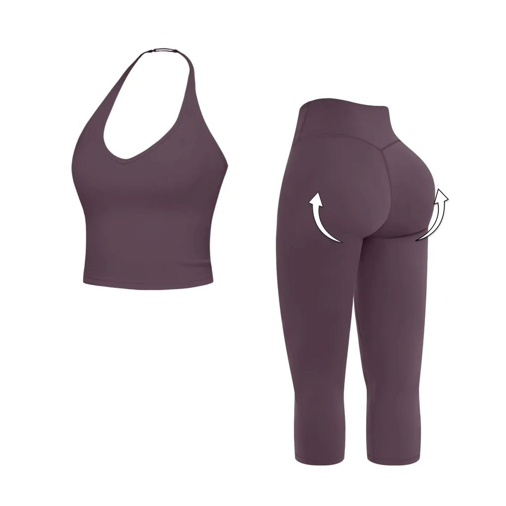 MFVIM Women'S 2-Piece Slimming Sports Set - Casual Commuter Tank Top Yoga Outfit, Gym Set for Workout & Gym Workout Women, 2 Piece Sets