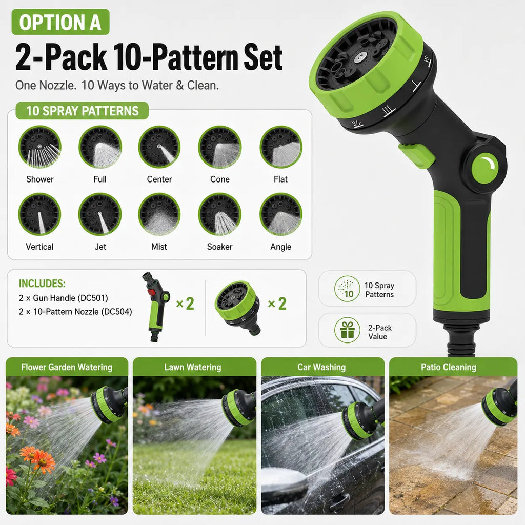 RAINPOINT DIY Hose Sprinkler - Interchangeable Sprinkler Head, Garden Hose Sprinkler with Adjustable Flow Control, Suitable for Watering Flowers, Washing Cars, Cleaning Pets, Thumb Control.