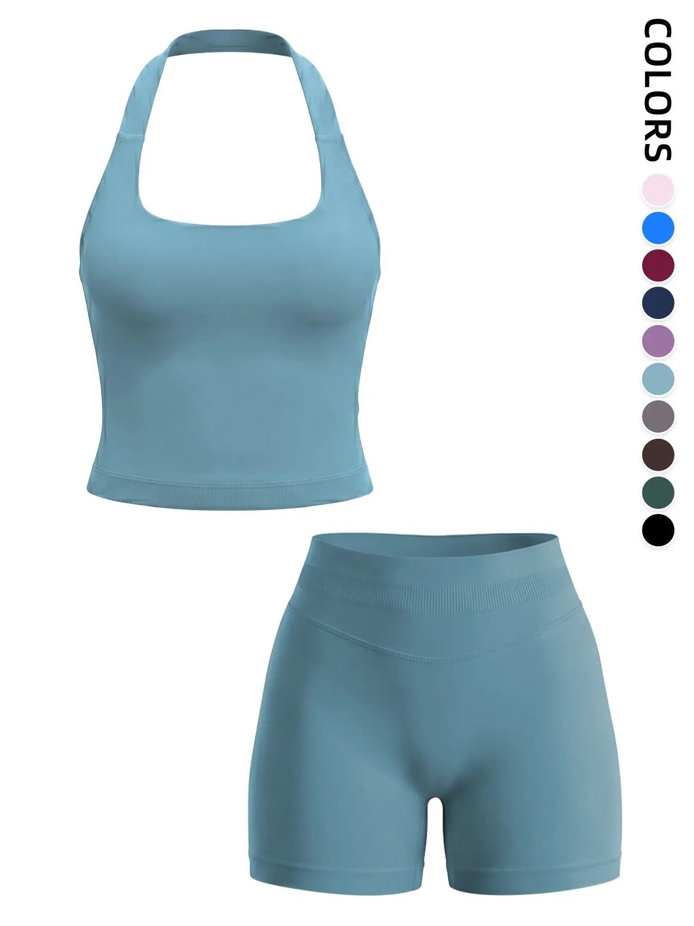 High-Waisted Backless Yoga Set, Quick-Dry Fitness Wear, Enhances Butt Lift, Ideal for Workout & Exercise, Comfortable & Stylish Design
