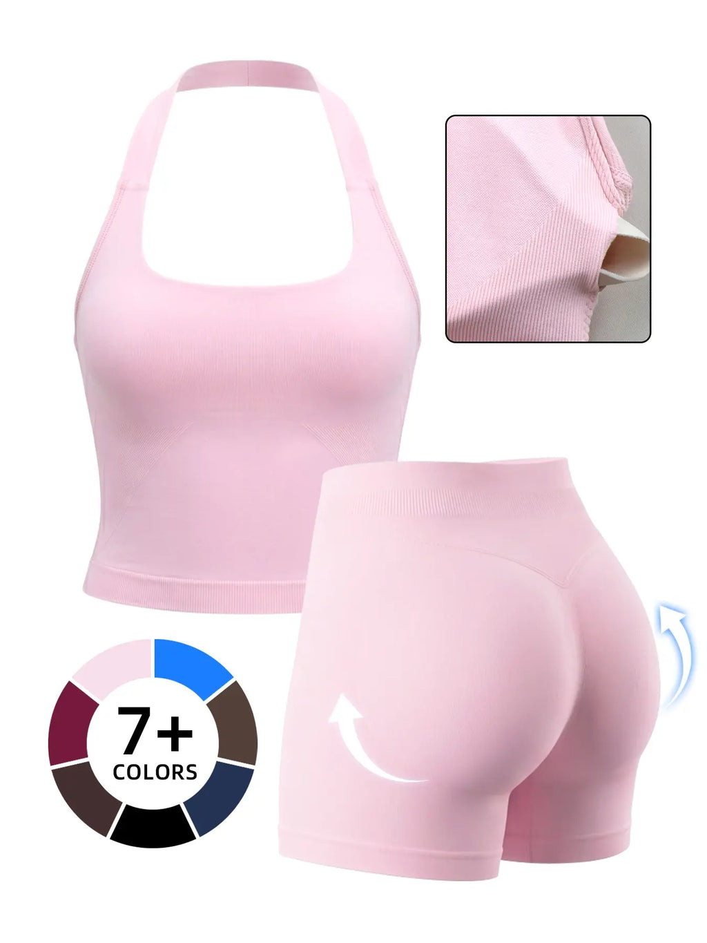 High-Waisted Backless Yoga Set, Quick-Dry Fitness Wear, Enhances Butt Lift, Ideal for Workout & Exercise, Comfortable & Stylish Design