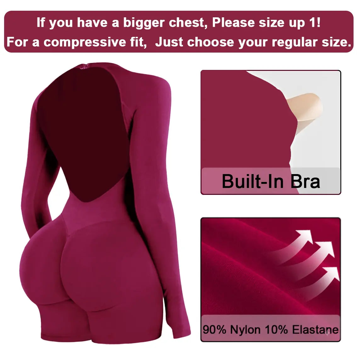 Elevate Your Workout with the DENFY Impact Long Sleeve One Piece Unitard - Ultimate Fitness Gym Bralette for All Seasons