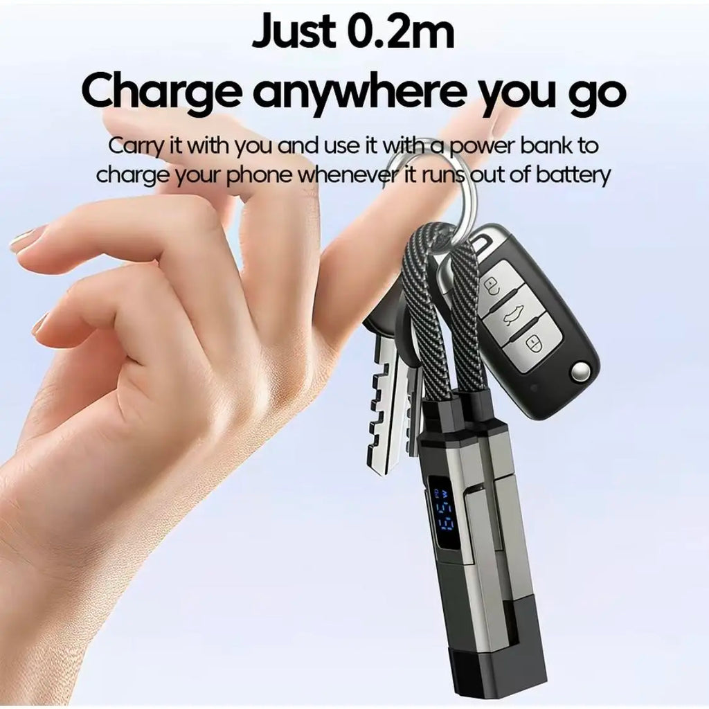 65W 4-In-1 Magnetic Charging Keychain: The Ultimate Travel Companion for Fast Charging and Compatibility with All Your Devices