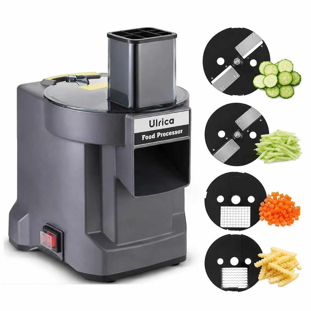 Effortless Meal Prep with the ULRICA 4-In-1 Electric Vegetable Cutter & Dicer – Your Ultimate Kitchen Companion for Quick and Easy Salad, French Fries, and Vegetable Slicing!
