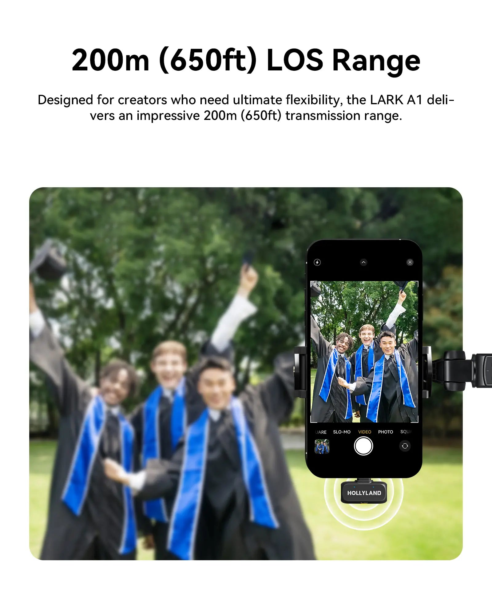 Deals for You Days！Hollyland Wireless Microphone LARK A1 USB-C for Iphone & Android 45Khz/24Bit, Magnetic Mini Mic for Podcast, Vlogging