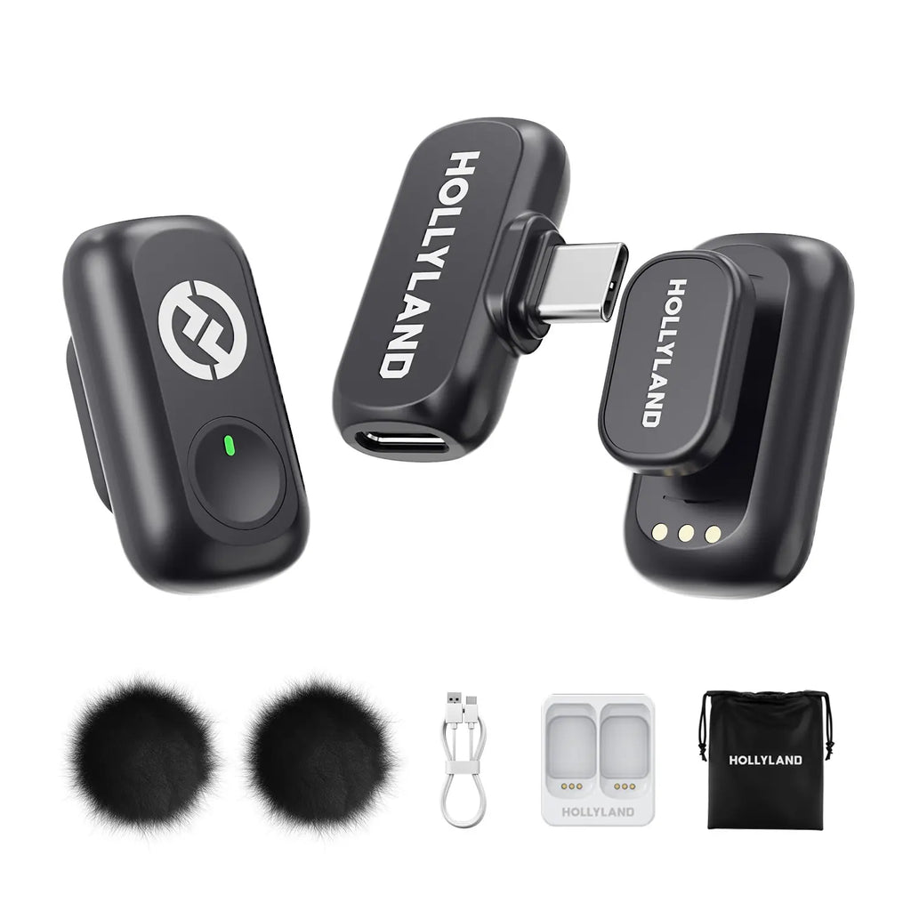 Deals for You Days！Hollyland Wireless Microphone LARK A1 USB-C for Iphone & Android 45Khz/24Bit, Magnetic Mini Mic for Podcast, Vlogging