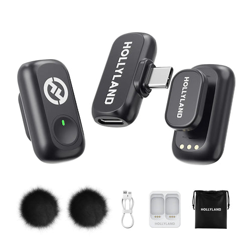 Deals for You Days！Hollyland Wireless Microphone LARK A1 USB-C for Iphone & Android 45Khz/24Bit, Magnetic Mini Mic for Podcast, Vlogging