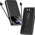 Power Bank, 10000Mah Portable Charger with 4 Built-In Cables, 22.5W Fast Charging, 6 Outputs, LED Display Battery Pack for Iphone Android Ipad Travel, K11 Summerwins