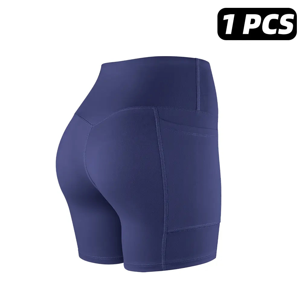 【LOCAL SHIPPING】1/3/4/6-PACK NO FRONT SEAM & BUTT LIFTING SHORTS with Pockets S-2XL - 2026 New Women'S High Waist Tummy Control 5'' Shorts with 1'' Elastic Waistband Yoga Wear Fitness Yoga Gym Activewear