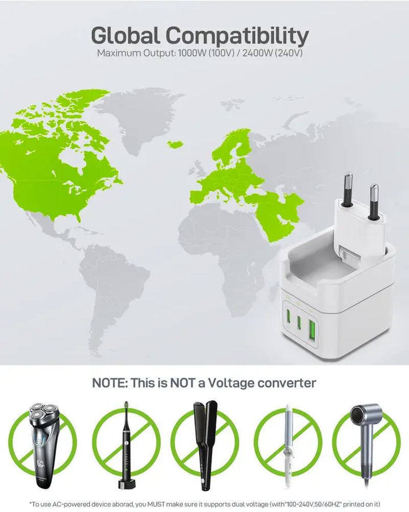 Hybrid Mini 30W Fast Charging Travel Adapter