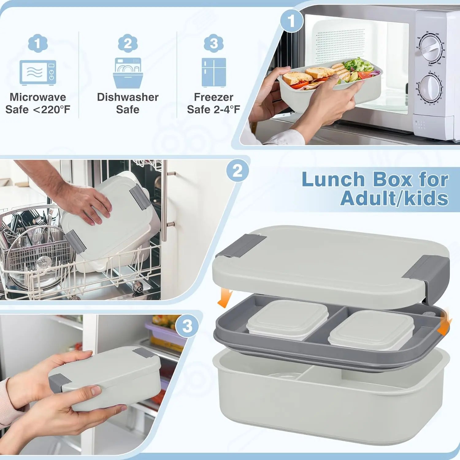 Elevate Your Lunch Experience with the Summerwins Bento Lunch Box Set - Complete with 10.5Oz Soup Thermo Food Jar, Leak-Proof Compartments, and Stylish Lunch Bag for Adults and Kids - Perfect for School, Travel, and Office!