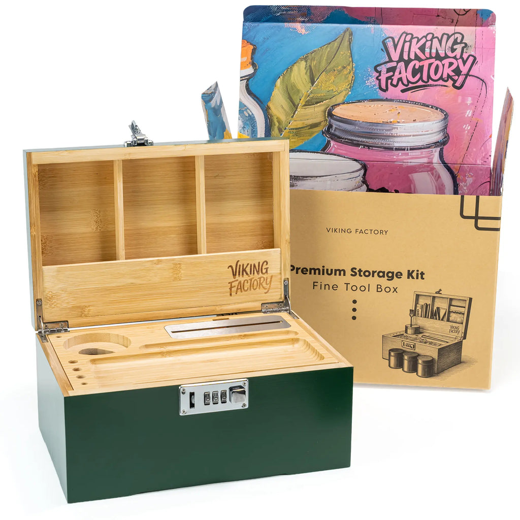 Viking Factory Large Bamboo Storage Box, Elegant Home Office Decorative Organizer Set | Mortise Tenon Crafted