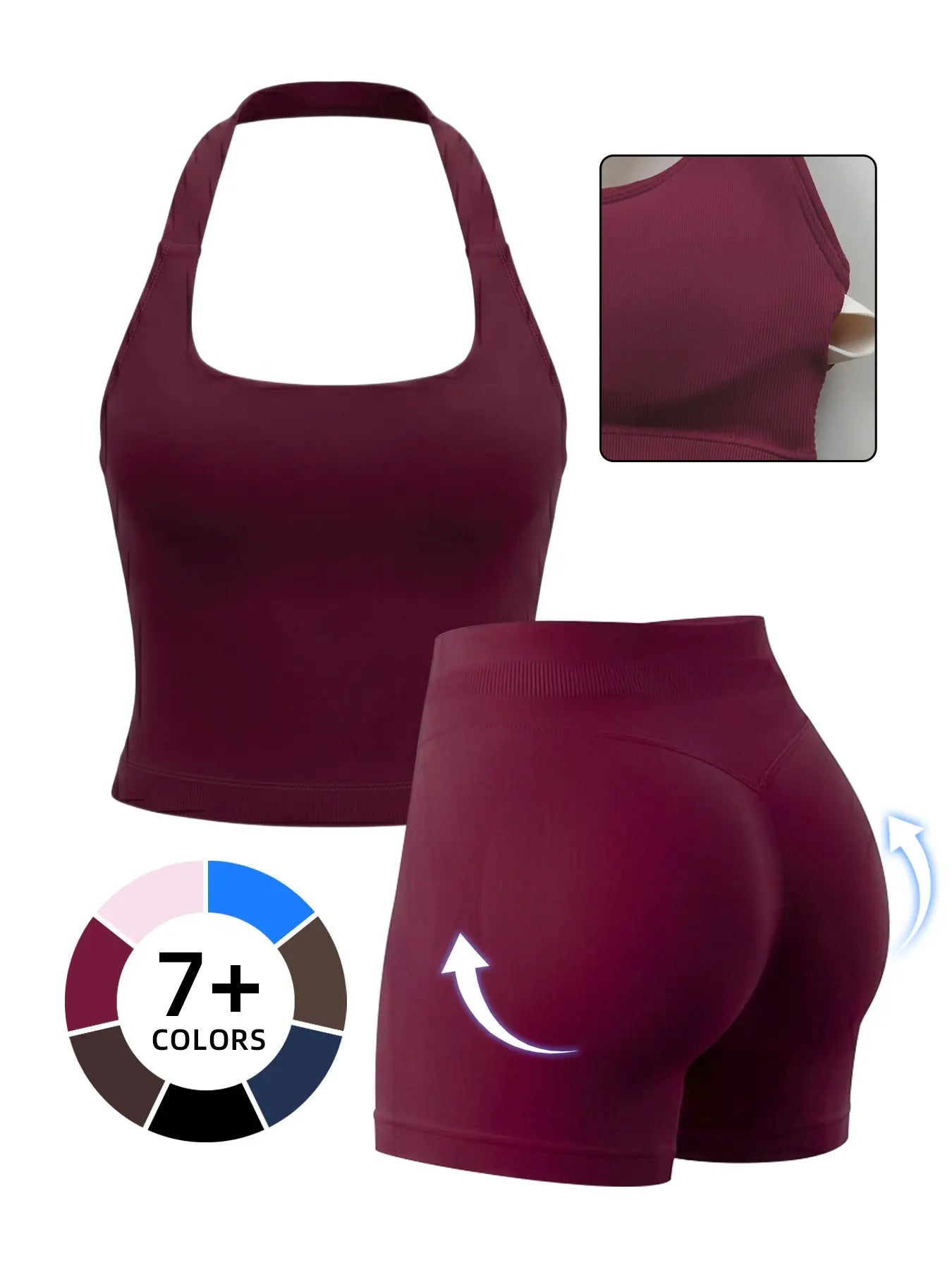 High-Waisted Backless Yoga Set, Quick-Dry Fitness Wear, Enhances Butt Lift, Ideal for Workout & Exercise, Comfortable & Stylish Design